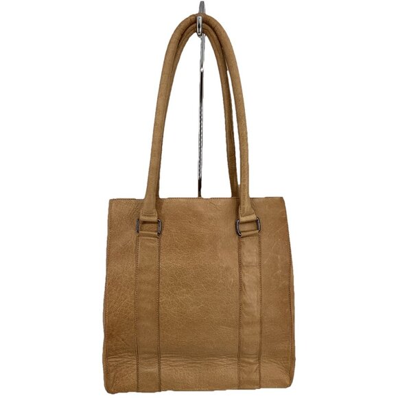 STS Ranch Large Bovine Leather Cowhide Satchel Tote Tassel Brown Double Handle - Picture 3 of 12